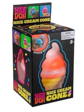 Needoh Nice Cream Cone squishy - Orange